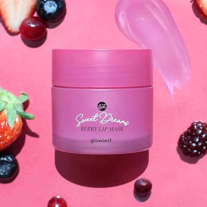 glowiest SWEET DREAMS LIP MASK: NOURISHING, PLUMPING AND HYDRATING LIP BALM | VEGAN LIP SLEEPING MASK | HYALURONIC ACIDS + VITAMIN C + SHEA BUTTER + ANTIOXIDANTS | BERRY - 0.7 OZ. - Image 4